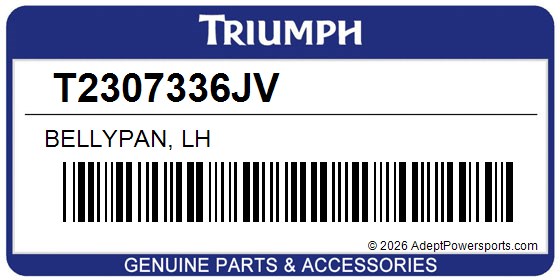 Triumph T2307336JV Bellypan, Lh