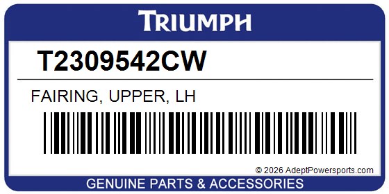Triumph T2309542CW Fairing, Upper, Lh