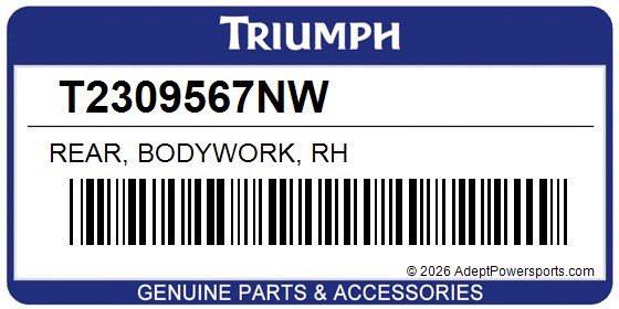 Triumph T2309567NW Rear, Bodywork, Rh