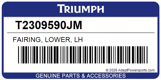 Triumph T2309590JM Fairing, Lower, Lh