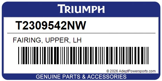 Triumph T2309542NW Fairing, Upper, Lh