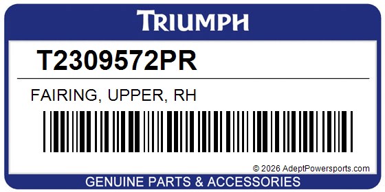 Triumph T2309572PR Fairing, Upper, Rh