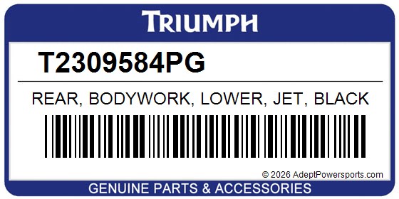 Triumph T2309584PG Rear, Bodywork, Lower, Jet, Black