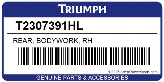 Triumph T2307391HL Rear, Bodywork, Rh