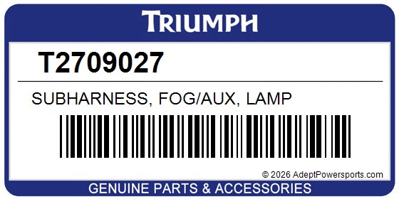 Triumph T2709027 Subharness, Fog/Aux, Lamp