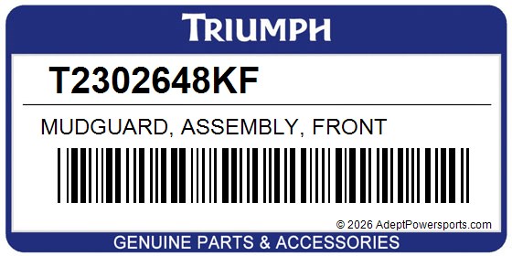 Triumph T2302648KF Mudguard, Assembly, Front