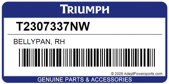Triumph T2307337NW Bellypan, Rh