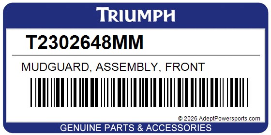 Triumph T2302648MM Mudguard, Assembly, Front
