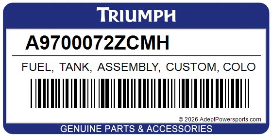 Triumph A9700072ZCMH Fuel, Tank, Assembly, Custom, Colour