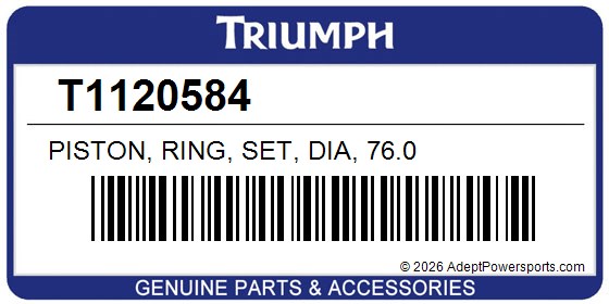 Triumph T1120584 Piston, Ring, Set, Dia, 76.0