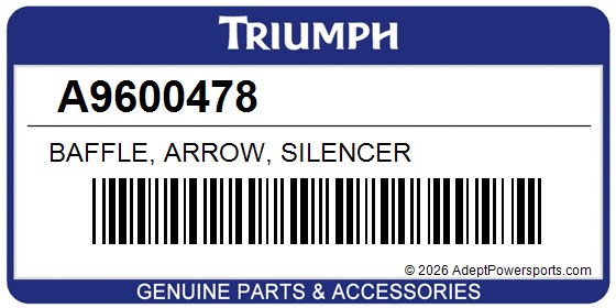 Triumph A9600478 Baffle, Arrow, Silencer