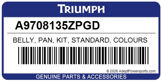Triumph A9708135ZPGD Belly, Pan, Kit, Standard, Colours