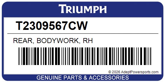Triumph T2309567CW Rear, Bodywork, Rh