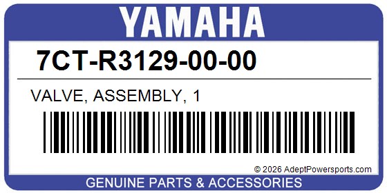 Yamaha 7CT-R3129-00-00 Valve, Assembly, 1