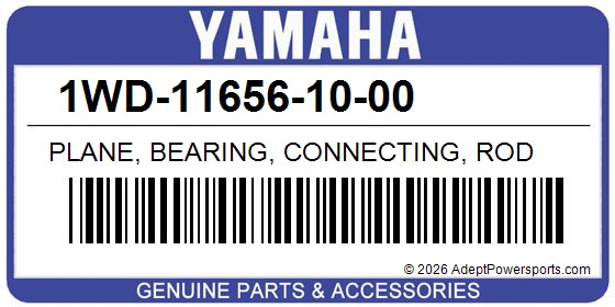 Yamaha 1WD-11656-10-00 Plane, Bearing, Connecting, Rod