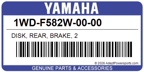Yamaha 1WD-F582W-00-00 Disk, Rear, Brake, 2
