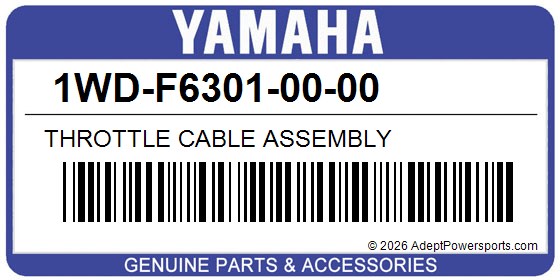 Yamaha 1WD-F6301-00-00 Throttle Cable Assembly