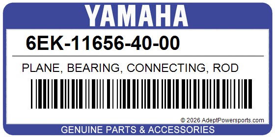 Yamaha 6EK-11656-40-00 Plane, Bearing, Connecting, Rod