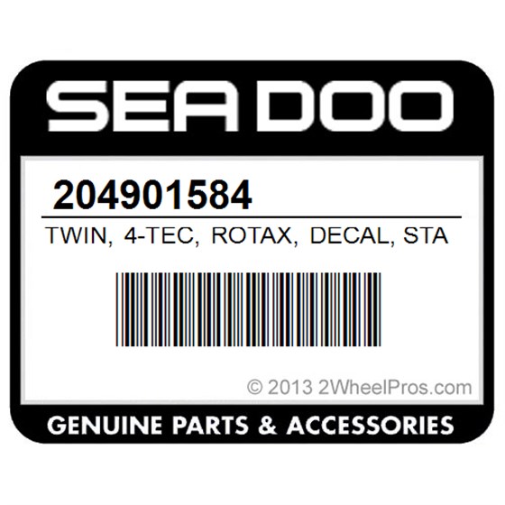 Sea-Doo 204901584 Twin, 4-Tec, Rotax, Decal, Starboard