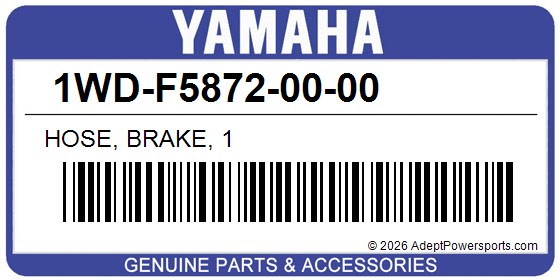 Yamaha 1WD-F5872-00-00 Hose, Brake, 1