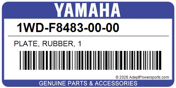 Yamaha 1WD-F8483-00-00 Plate, Rubber, 1
