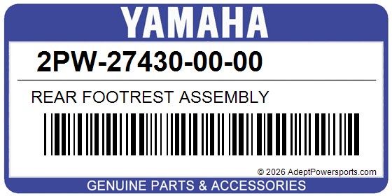 Yamaha 2PW-27430-00-00 Rear Footrest Assembly