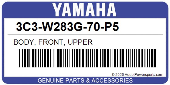 Yamaha 3C3-W283G-70-P5 Body, Front, Upper