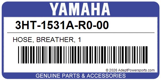 Yamaha 3HT-1531A-R0-00 Hose, Breather, 1