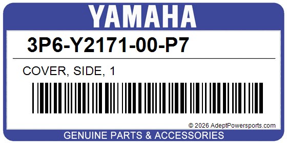 Yamaha 3P6-Y2171-00-P7 Cover, Side, 1