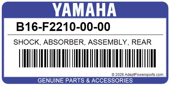 Yamaha B16-F2210-00-00 Shock, Absorber, Assembly, Rear