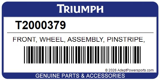 Triumph T2000379 Front, Wheel, Assembly, Pinstripe, Yellow