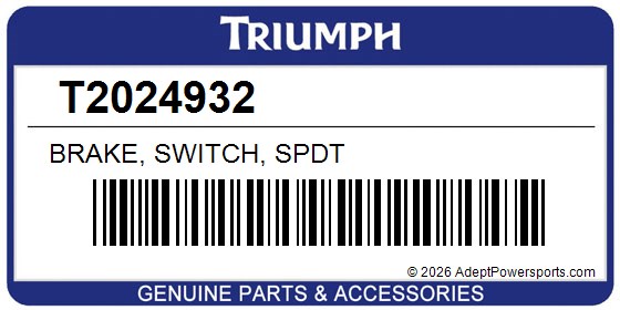 Triumph T2024932 Brake, Switch, Spdt