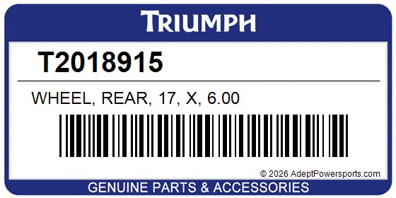 Triumph T2018915 Wheel, Rear, 17, X, 6.00