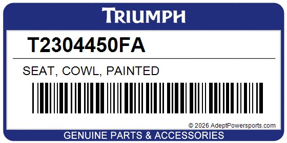 Triumph T2304450FA Seat, Cowl, Painted