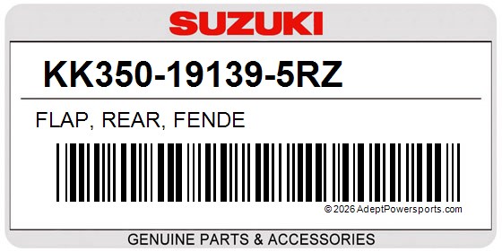 Suzuki KK350-19139-5RZ Flap, Rear, Fende