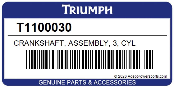 Triumph T1100030 Crankshaft, Assembly, 3, Cyl