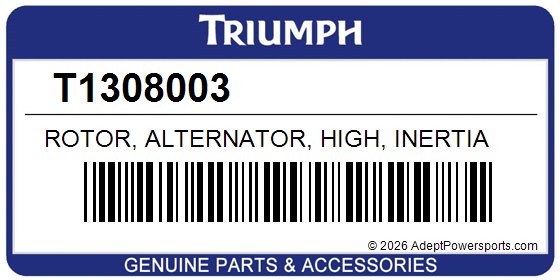 Triumph T1308003 Rotor, Alternator, High, Inertia