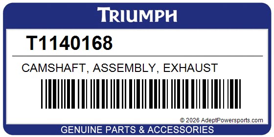 Triumph T1140168 Camshaft, Assembly, Exhaust