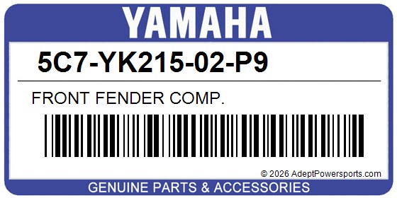 Yamaha 5C7-YK215-02-P9 Front Fender Comp.