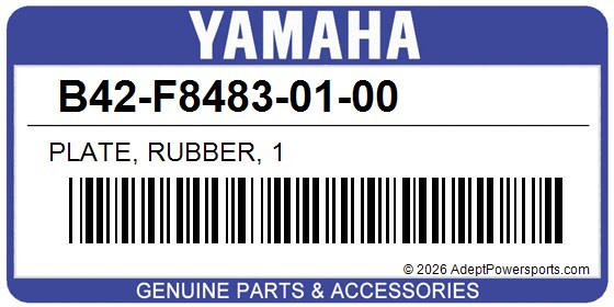 Yamaha B42-F8483-01-00 Plate, Rubber, 1