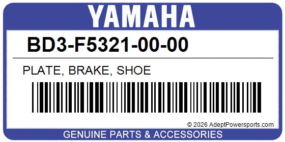 Yamaha BD3-F5321-00-00 Plate, Brake, Shoe