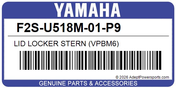 Yamaha F2S-U518M-01-P9 Lid Locker Stern (Vpbm6)