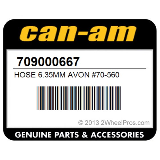 Can-Am 709000667 Hose 6.35Mm Avon #70-560