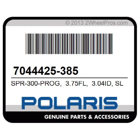 Polaris 7044425-385 Spr-300-Prog, 3.75Fl, 3.04Id, Slv