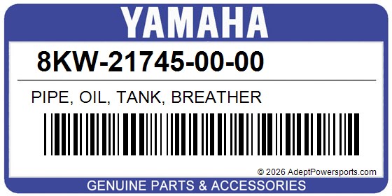 Yamaha 8KW-21745-00-00 Pipe, Oil, Tank, Breather