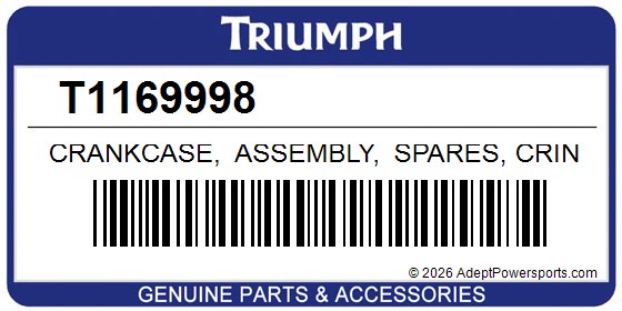 Triumph T1169998 Crankcase, Assembly, Spares, Crinkle, Black