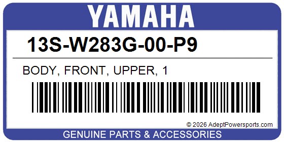 Yamaha 13S-W283G-00-P9 Body, Front, Upper, 1