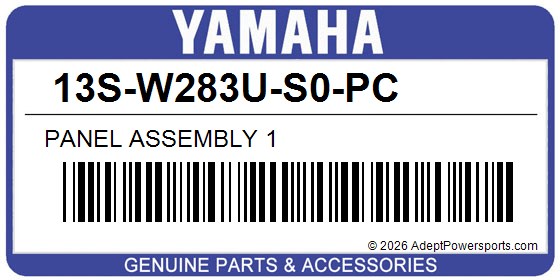 Yamaha 13S-W283U-S0-PC Panel Assembly 1