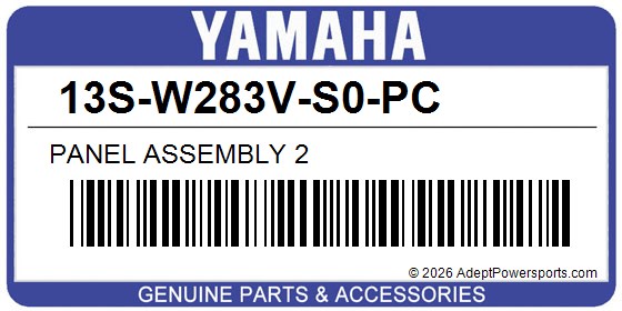 Yamaha 13S-W283V-S0-PC Panel Assembly 2