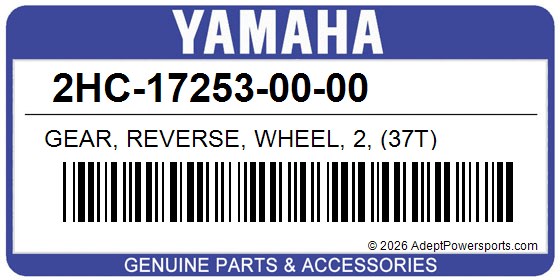 Yamaha 2HC-17253-00-00 Gear, Reverse, Wheel, 2, (37T)
